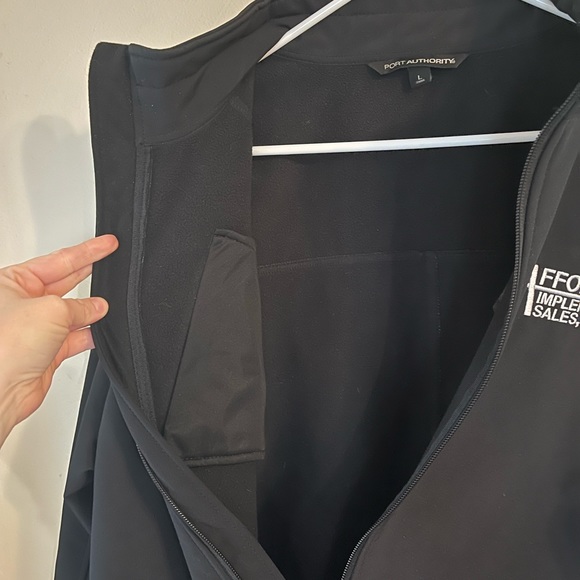 Affolder Implement Sales jacket men’s large black full zip farmer rain NWOT - Picture 5 of 14